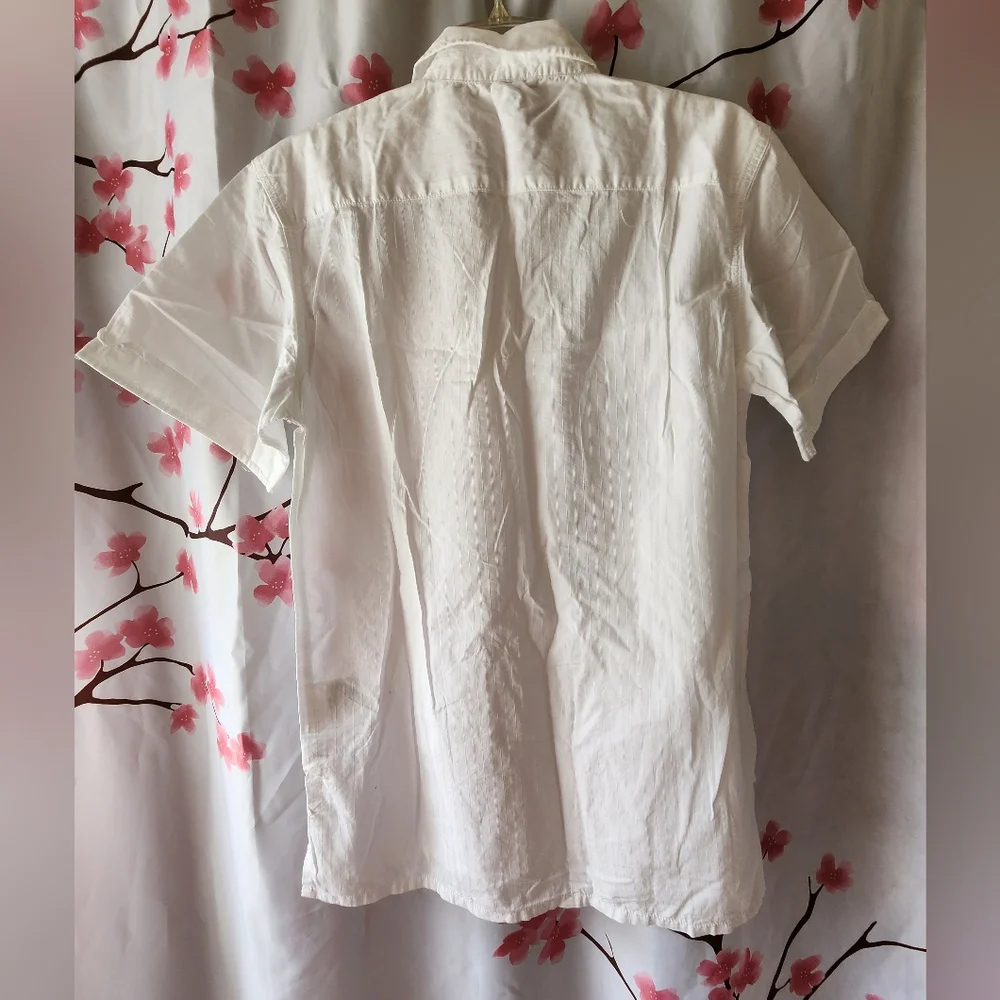 NWT GAP Boy's White Short Sleeve Dress Shirt Size XXL (14-16)